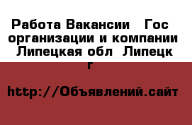 Работа Вакансии - Гос. организации и компании. Липецкая обл.,Липецк г.